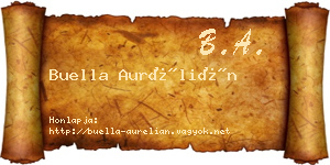 Buella Aurélián névjegykártya